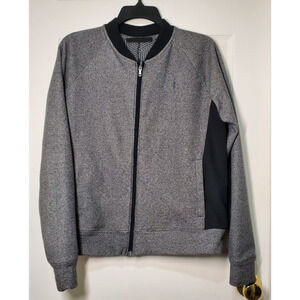 Under Armour Men's ColdGear Full Zip Jacket Gray Black Size MD Loose Fit